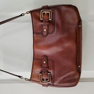 Etienne Aigner Leather Buckle Bag